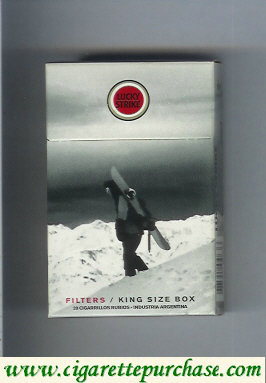 Lucky Strike cigarettes Snowpacks hard box